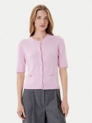 Morgan Kardigan 252-MADERE Różowy Regular Fit. Czerwone kardigany Morgan, s, bez wzorów, z bawełny. Za 249.99 zł.