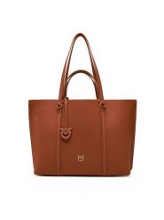 PINKO Torebka Carrie Shopper Big PE 25 PLTT 102832 A1LF Brązowy. Brązowe shopper Pinko, bez wzorów, ze skóry, bez dodatków. Za 1,029.00 zł.