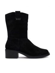 Clarks Botki Digby Slouch 26320251 Czarny. Czarne botki Clarks, bez wzorów, ze skóry, bez obcasa, na płaskiej podeszwie, bez zapięcia. Za 479.99 zł.