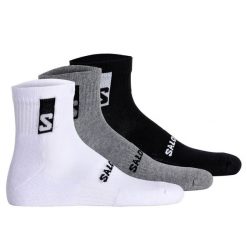 Skarpety sportowe Salomon Everyday Ankle średnie bawełniane 3 pary. Czarne skarpety Salomon, bez wzorów, z bawełny. Za 50.00 zł.