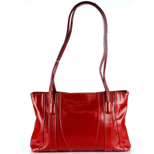 Torebka skórzana klasyczna DAN-A T98 czerwona. Czerwone torebki klasyczne DAN-A, bez wzorów, ze skóry, duże, bez dodatków. Za 299.99 zł.