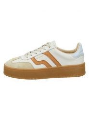 GANT Footwear Skórzane sneakersy "Cuzmani" w kolorze kremowo-jasnobrązowo-błękitnym rozmiar: 40. Brązowe trampki GANT Footwear, bez wzorów, bez zapięcia. Za 403.47 zł.