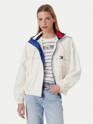 Tommy Jeans Wiatrówka Regatta DW0DW22915 Biały Oversize. Białe kurtki sportowe Tommy Jeans, l, bez wzorów, z jeansu, bez kaptura. Za 949.99 zł.