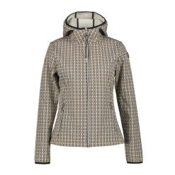 Damska kurtka wodoodporna Luhta Annikkala. Szare kurtki sportowe Luhta, bez wzorów, z softshellu, bez kaptura. Za 447.50 zł.