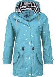 Płaszcz damski Pro-X Elements Marly. Niebieskie płaszcze PRO-X ELEMENTS, bez wzorów, z materiału, z kapturem. Za 488.50 zł.