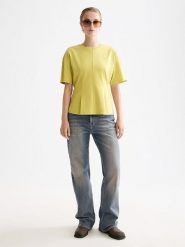 Scotch & Soda Koszulka w kolorze żółtym rozmiar: XL. Żółte bluzki Scotch & Soda, xl, bez wzorów, bez kołnierzyka, bez ramiączek. Za 134.45 zł.