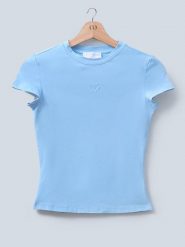 LeGer Koszulka w kolorze błękitnym rozmiar: 38. Niebieskie bluzki LeGer, bez wzorów, bez kołnierzyka, bez ramiączek. Za 104.64 zł.