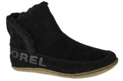 Buty Botki Damskie Sorel Nakiska. Czarne trekkingi Sorel, z materiału, przed kolano, trekkingowe. Za 618.05 zł.