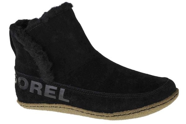 Buty Botki Damskie Sorel Nakiska. Czarne trekkingi Sorel, z materiału, przed kolano, trekkingowe. Za 606.55 zł.