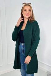 Sweter z rękawami typu nietoperz ciemny zielony. Zielone swetry KESI, l, bez wzorów, z wełny, bez ramiączek. Za 178.78 zł.
