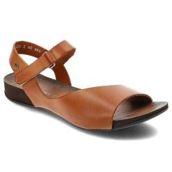 Brązowe Sandały Armodo Wygodne Obuwie Damskie. Brązowe sandały Armodo, bez wzorów, ze skóry, eleganckie, bez obcasa, bez zapięcia. Za 269.00 zł.
