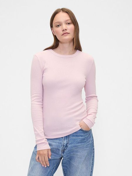 GAP Koszulka w kolorze jasnoróżowym rozmiar: XL. Różowe bluzki GAP, xl, bez wzorów, ze splotem, bez kołnierzyka, bez ramiączek. Za 64.95 zł.