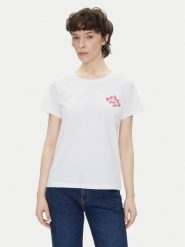 Pepe Jeans T-Shirt Rosey PL506070 Biały Regular Fit. Białe t-shirty Pepe Jeans, m, bez wzorów, z bawełny, bez kołnierzyka, bez ramiączek. Za 129.99 zł.