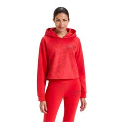 Bluza damska DIADORA L. HOODIE CROP MANIFESTO. Czerwone bluzy Diadora, l, bez wzorów, bez kaptura. Za 119.99 zł.
