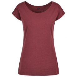 Koszulka Damska Z Szerokim Dekoltem. Zielone bluzki BUILD YOUR BRAND, xl, bez wzorów, sportowe, bez kołnierzyka, bez ramiączek. Za 41.99 zł.
