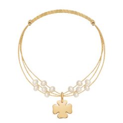 Bransoletka Gabrielle pozłacana. Żółte bransoletki Lilou, z perłą, pozłacane. Za 218.00 zł.
