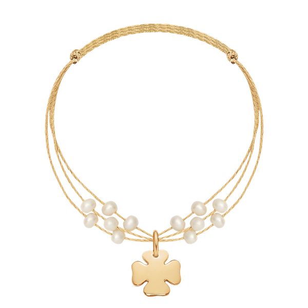 Bransoletka Gabrielle pozłacana. Żółte bransoletki Lilou, z perłą, pozłacane. Za 218.00 zł.