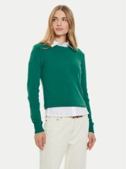United Colors Of Benetton Sweter 1002D1K01 Zielony Regular Fit. Zielone swetry United Colors of Benetton, xs, bez wzorów, z wełny, bez ramiączek. Za 249.99 zł.