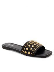 DeeZee Klapki LS5520-18 Czarny. Czarne klapki DeeZee, bez wzorów, z syntetyku, bez obcasa. Za 99.99 zł.