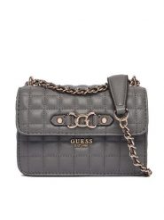 Guess Torebka Nadira Mini HWQG84 24780 Szary. Szare torebki klasyczne Guess, z aplikacjami, ze skóry, bez dodatków. Za 589.99 zł.
