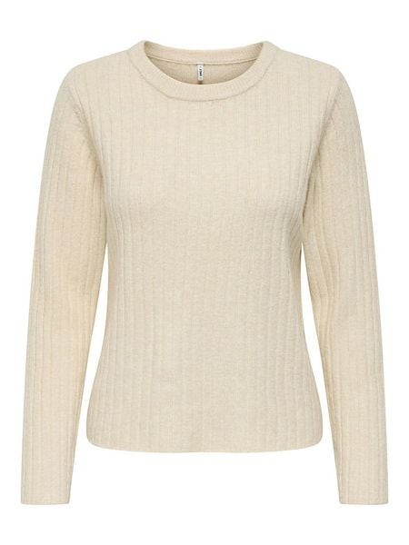 ONLY Sweter w kolorze beżowym rozmiar: S. Brązowe swetry Only, s, bez wzorów, ze splotem, bez ramiączek. Za 118.84 zł.