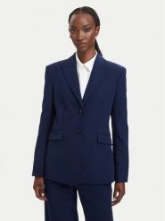 HUGO Marynarka Asmalla-1 50533901 Granatowy Slim Fit. Niebieskie marynarki i żakiety Hugo, bez wzorów, z syntetyku. Za 849.99 zł.