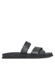 DeeZee Klapki HY59053-3 Czarny. Czarne klapki DeeZee, bez wzorów, z materiału, bez obcasa. Za 95.99 zł.