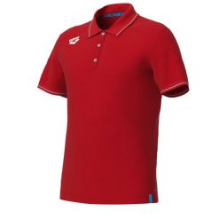Koszulka polo Arena Team Polo shirt Solid Cotton. Czerwone koszulki polo Arena, xl, bez wzorów, z bawełny, bez kołnierzyka, bez ramiączek. Za 218.00 zł.
