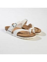 BACKSUN Japonki "Barcelone" w kolorze białym rozmiar: 36. Białe klapki Backsun, bez wzorów, bez obcasa. Za 130.99 zł.