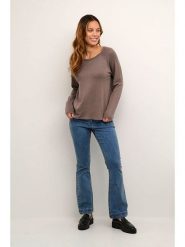 CULTURE Sweter w kolorze beżowym rozmiar: XL. Brązowe swetry Culture, xl, bez wzorów, bez ramiączek. Za 78.99 zł.