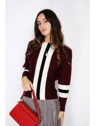 ASSUILI Kaszmirowy sweter w kolorze bordowym rozmiar: 36. Czerwone swetry Assuili, bez wzorów, z kaszmiru, bez ramiączek. Za 153.71 zł.