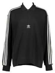 Adidas Koszulka polo "3 Stripes" w kolorze czarnym rozmiar: S. Czarne bluzki Adidas, s, bez wzorów, z bawełny, bez kołnierzyka, bez ramiączek. Za 145.26 zł.