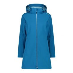 Kurtka parka z kapturem, zapinana na zamek dla kobiet CMP. Niebieskie parki CMP, z materiału, z kapturem. Za 435.95 zł.