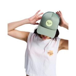 Czapka Trucker dla Kobiety BRIGHTER DAY Zielony. Zielone czapki Roxy, bez wzorów, z poliesteru. Za 119.99 zł.