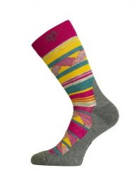 Skarpety Trekkingowe Lasting WLI 80% Merino Wool Różowy (408) M (38-41). Czerwone skarpety LASTING, bez wzorów, z dzianiny. Za 65.00 zł.