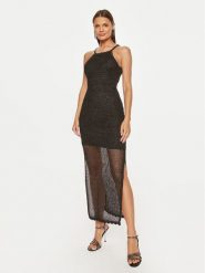 Guess Sukienka letnia W4YK50 Z37G0 Czarny Bodycon Fit. Czarne sukienki Guess, na lato, xxl, z aplikacjami, z syntetyku, bez kołnierzyka, bez ramiączek, bodycon. Za 529.99 zł.