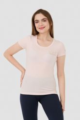 EA7 Różowy damski t-shirt, Rozmiar L. Czerwone t-shirty EA7 Emporio Armani, l, bez wzorów, bez kołnierzyka, bez ramiączek. W wyprzedaży za 259.99 zł.