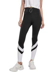 Urban Classics Legginsy w kolorze czarno-białym rozmiar: M. Białe legginsy Urban Classics, m, bez wzorów, z podwyższonym stanem. Za 66.16 zł.
