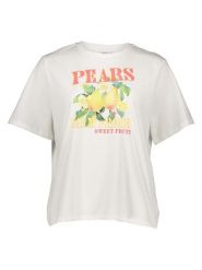 Pieces Koszulka w kolorze białym rozmiar: XL. Białe bluzki Pieces, xl, bez wzorów, z bawełny, bez kołnierzyka, bez ramiączek. Za 60.95 zł.