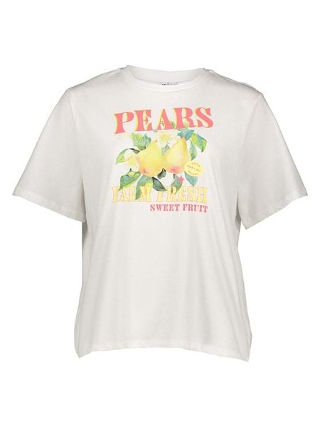 Pieces Koszulka w kolorze białym rozmiar: XL. Białe bluzki Pieces, xl, bez wzorów, z bawełny, bez kołnierzyka, bez ramiączek. Za 55.95 zł.
