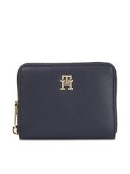 Tommy Hilfiger Duży Portfel Damski Poppy Plus Med Za AW0AW15259 Granatowy. Niebieskie portfele TOMMY HILFIGER, bez wzorów, ze skóry. Za 149.99 zł.