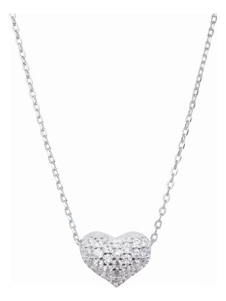 Luxenter Srebrny naszyjnik z elementem ozdobnym rozmiar: onesize. Szare naszyjniki Luxenter, z cyrkonią, srebrne. Za 130.19 zł.