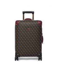 Guess Walizka kabinowa Latona Travel TWLQ92 11983 Brązowy. Brązowe walizki Guess, z aplikacjami. Za 1,089.00 zł.