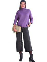 Heine Sweter w kolorze fioletowym rozmiar: 42. Różowe swetry Heine, bez wzorów, bez ramiączek. Za 43.99 zł.