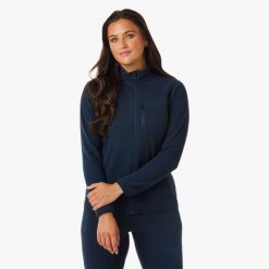 Bluza polarowa Turystyka Damska Swedemount Geilo Fleece Full Zip II W. Niebieskie bluzy SWEDEMOUNT, na zimę, bez wzorów, z polaru, bez kaptura. W wyprzedaży za 95.00 zł.
