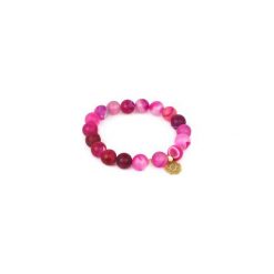 Bransoletka Agat fuksja złoto. Czerwone bransoletki Brazi druse jewelry, z agatem, srebrne. Za 110.00 zł.