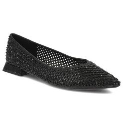 Czarne Baleriny Menbur Eleganckie Wsuwane Obuwie Damskie. Czarne półbuty wsuwane Menbur, bez wzorów, z materiału, eleganckie, ze szpiczastym noskiem, bez obcasa, bez zapięcia. Za 339.00 zł.