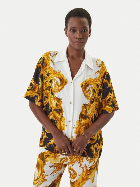 Versace Jeans Couture Koszula 80HAL2P9 NS832 Kolorowy Regular Fit. Koszule Versace Jeans Couture, bez wzorów, z jeansu, bez kołnierzyka, bez ramiączek. Za 1,014.99 zł.