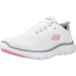 Buty SKECHERS FLEX APPEAL 5.0 Biały. Białe obuwie sportowe Skechers, z tkaniny, bez zapięcia. Za 311.99 zł.