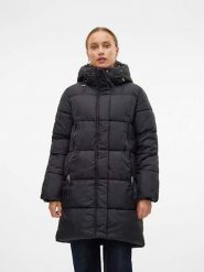 Vero Moda Płaszcz pikowany "Nova" w kolorze czarnym rozmiar: M. Czarne płaszcze Vero Moda, m, bez wzorów, bez kaptura. Za 149.66 zł.